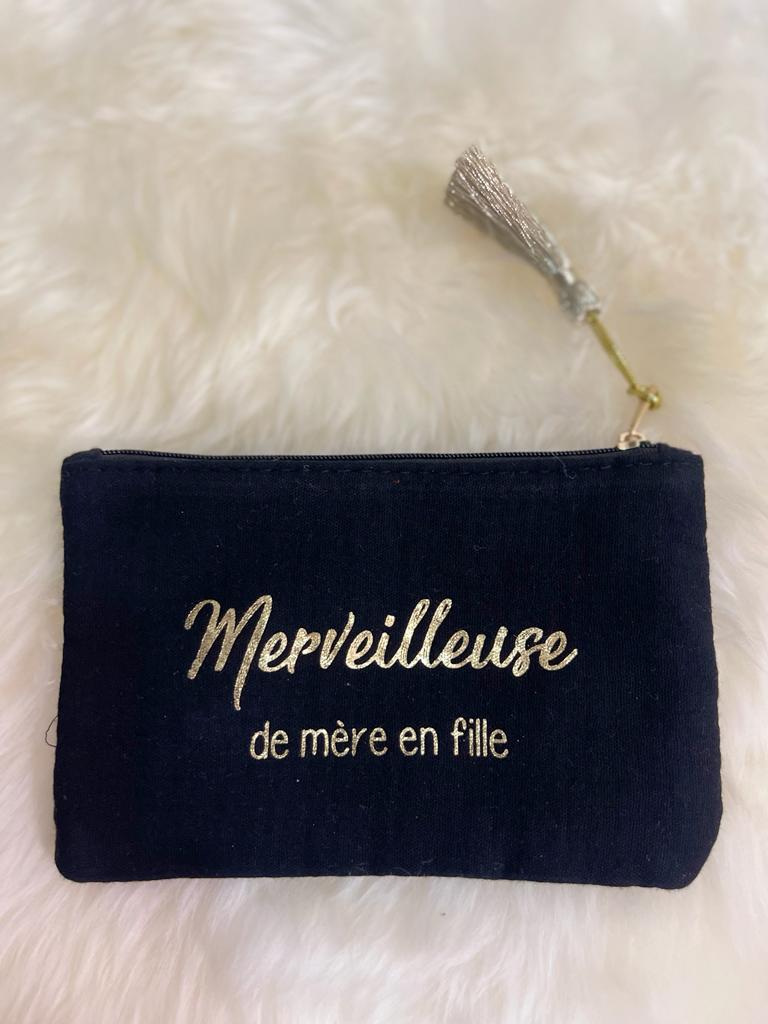 Trousse Pochette tendance message
